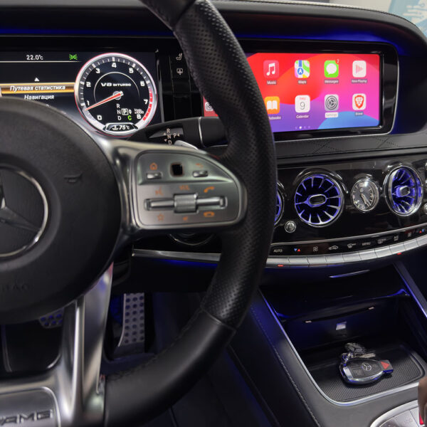 Mercedes Carplay Android Auto Integracija originaliai multimedijai