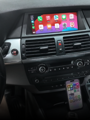 BMW CCC Carplay Android Auto E81 E90 E60 E63 E70 E71 2003-2008 Integracija su optine garso su jungtimi