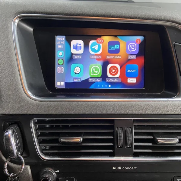 Audi A4 A5 Q5 Apple CarPlay ir Android Auto Concert Symphony 2008-2016m.