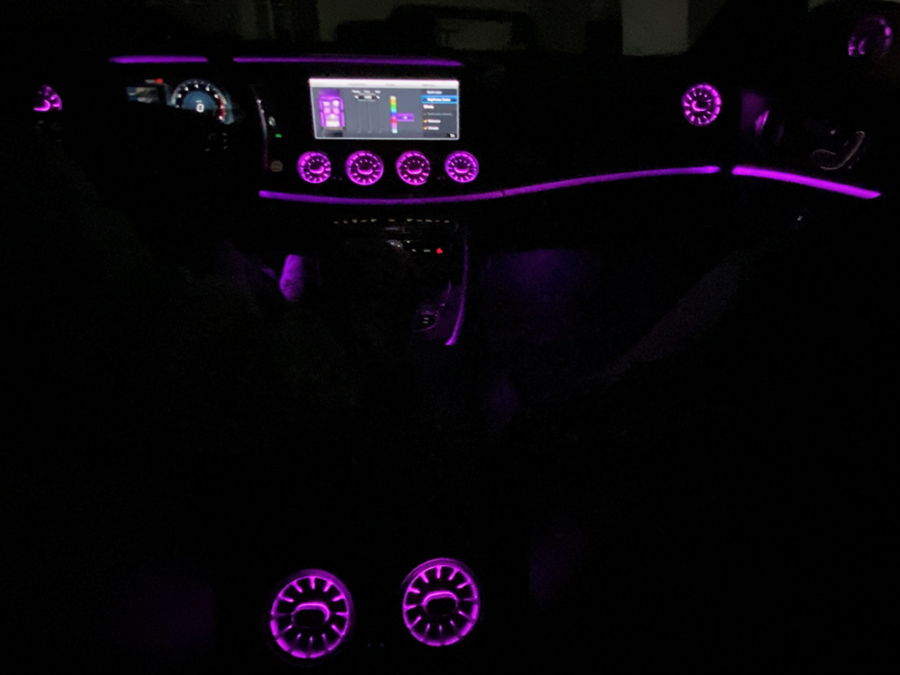 Mercedes W213 LED airvents ambient + back vents