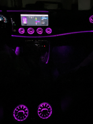 Mercedes W213 LED airvents ambient + back vents