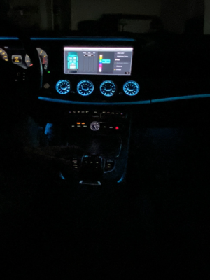 Mercedes W213 LED airvents ambient blue color