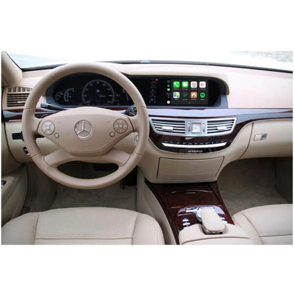 Mercedes S Class W221 Apple Carplay Android Auto integracija orginaliai multimedijai