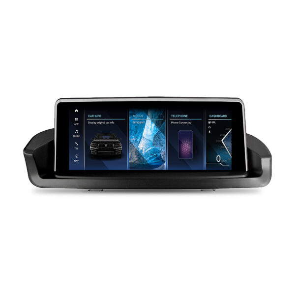 BMW 3 E90 E91 E92 E93 Android 12 liečiamas ekranas 10.25'/8.8' 8+128GB su Carplay