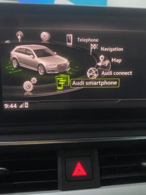 Audi Smartphone Interface aktyvacija Apple Carplay Android Auto A3 A4 A5 Q5 A6 A7 Q7 TT R8 2014 - 2020m.
