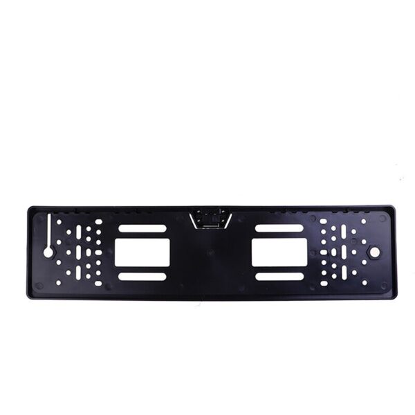 European number plate frame with rear view camera