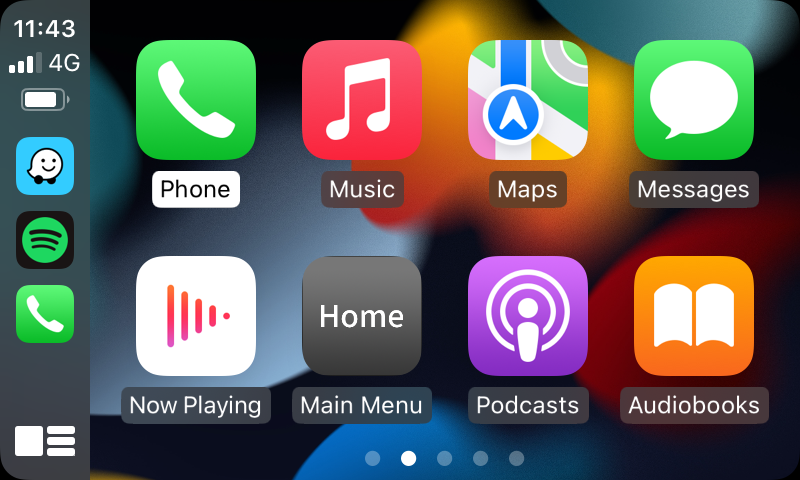 apple car play menu on Alfa romeo giulia / stelvio cars