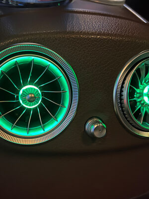 Mercedes E Class W213 EQS Style Led ambient Front + Rear air vents Green Lights