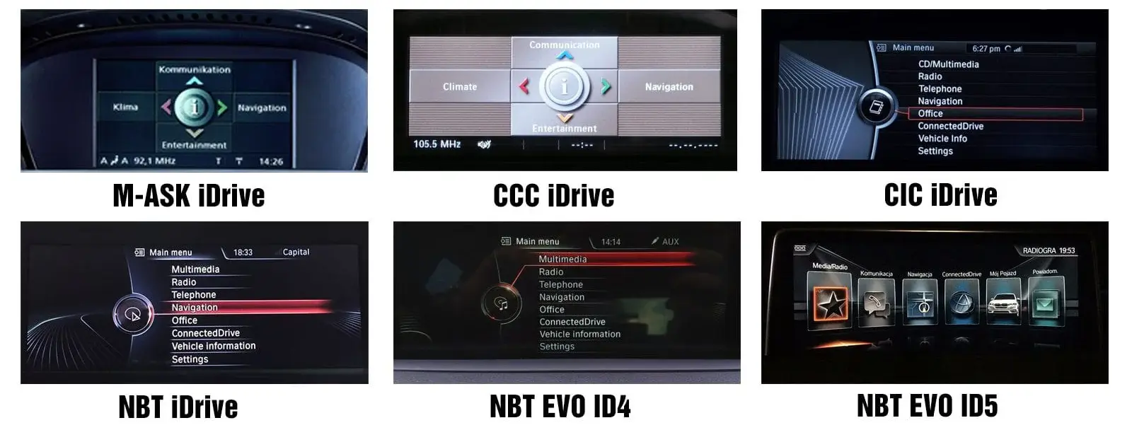 compatible with systems: ccc, cic, nbt, nbt evo