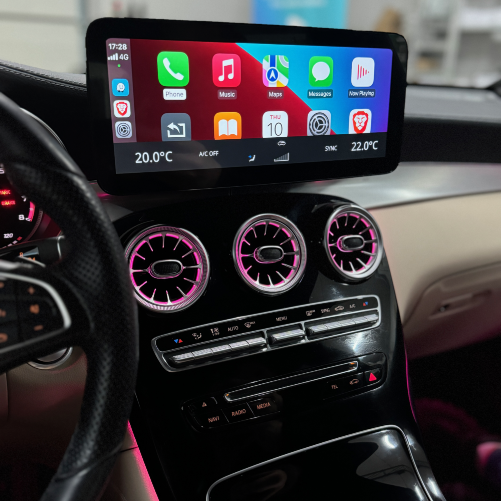 GLC w253 Ambient light Carplay 12.3 inch screen – 11