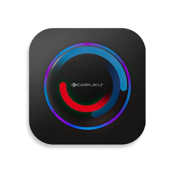 Tamsios spalvos BMW carplay ir android adapteris, turintis Android operacinę sistemą