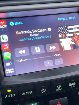 Listen to music from your phone apps and see video on the original multimedia display with built-in Apple Carplay and Android Auto