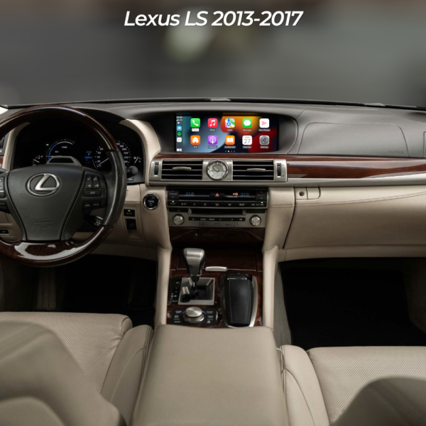 Lexus LS 2013-2017 automobilyje sumontuotas modulis kuris leidžia naudoti Apple Carplay originaliame multimedijos ekrane