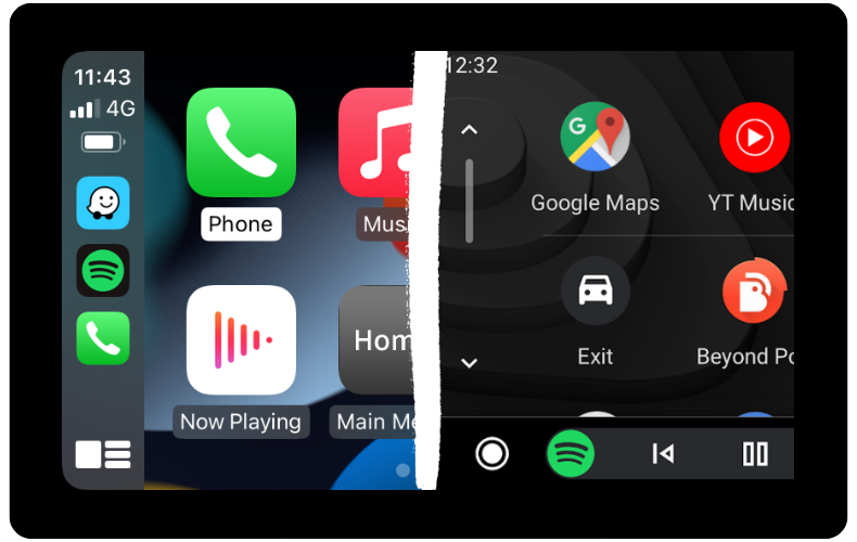 Palaikomas Android Auto ir Apple Carplay, todėl galite naudoti skirtingus telefonus