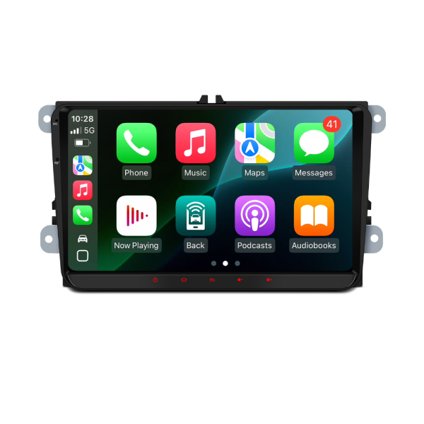 Volkswagen Skoda Seat liečiamas ekranas su belaidžiu Apple CarPlay ir Android Auto 9″