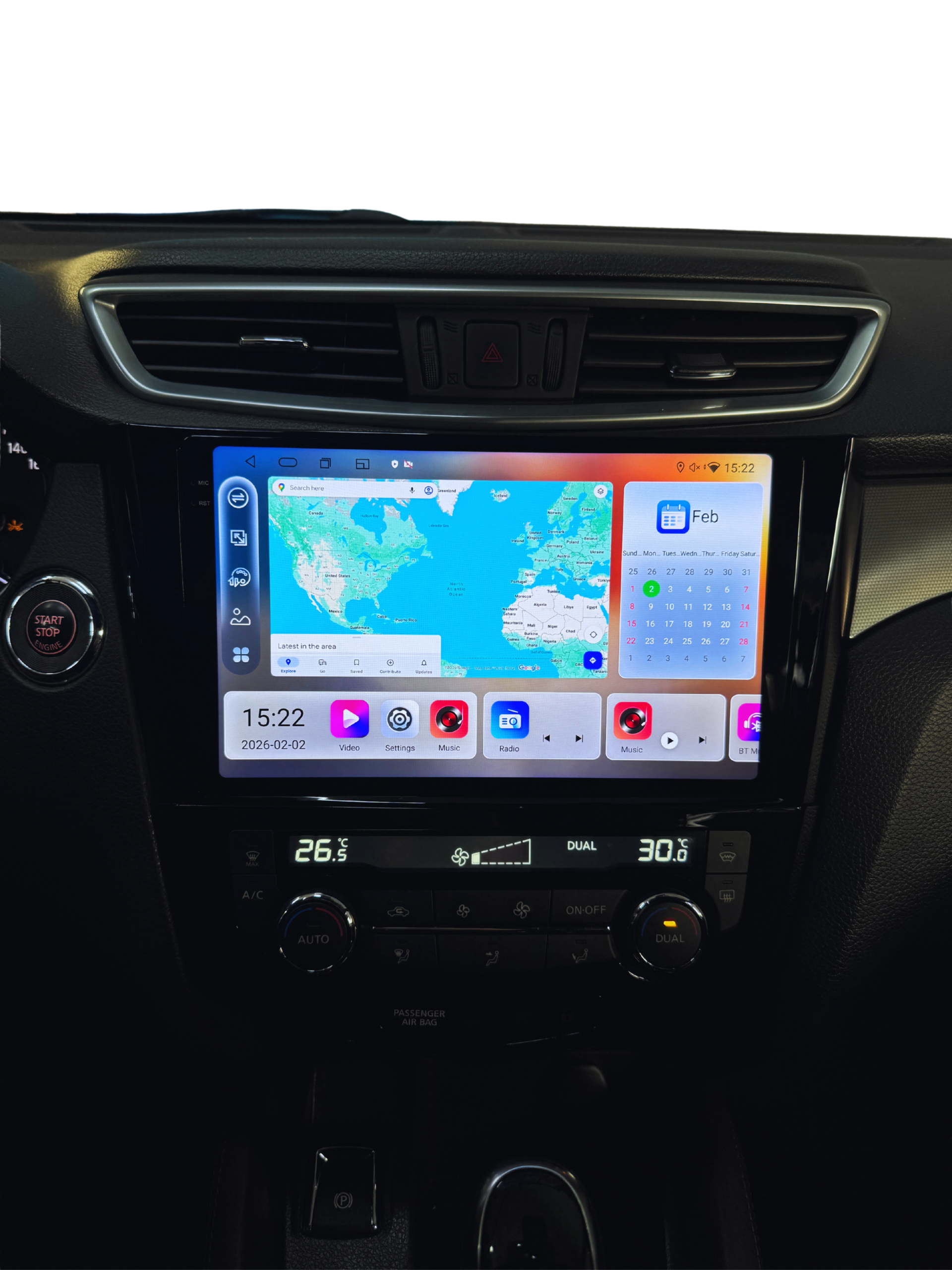 Nissan Qashqai X-Trail Android 13 Touchscreen Head Unit with Wireless Apple CarPlay & Android Auto 9/10 inch - Image 3