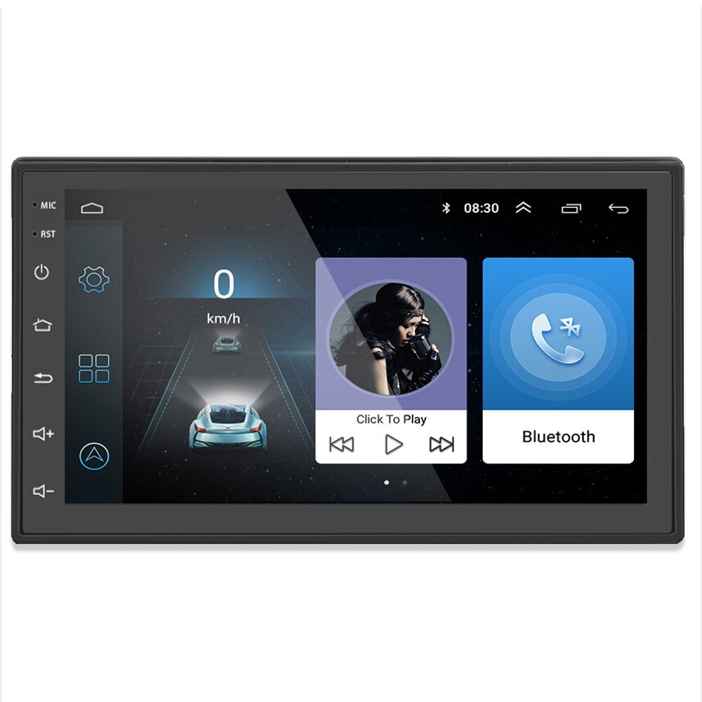 Universal Android 14 Touchscreen Head Unit with Wireless Apple CarPlay & Android Auto 2 Din 7 Inch