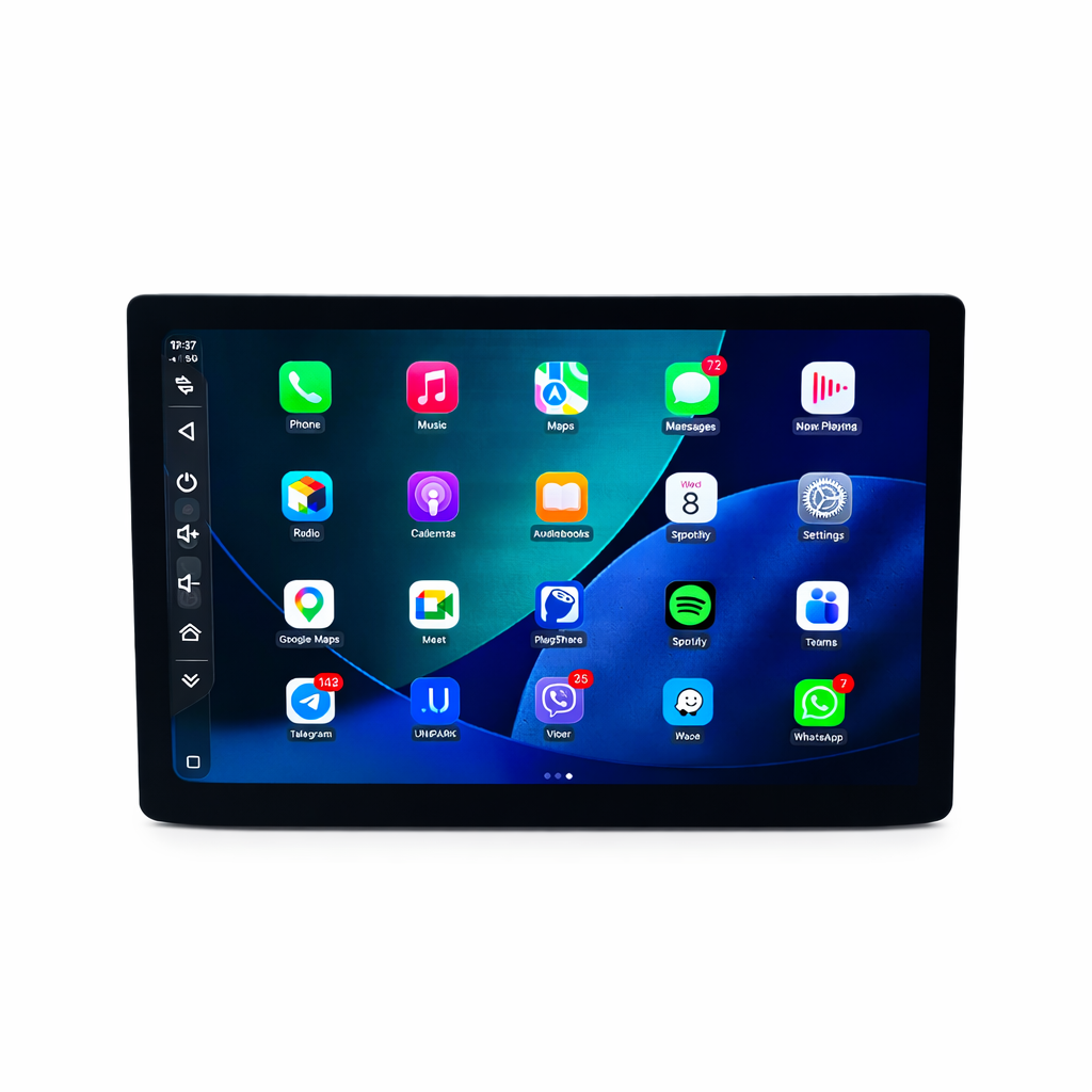 Universalus besisukantis 12 colių Android 14 liečiamas ekranas multimedija su belaidžiu Apple CarPlay ir Android Auto - Image 2